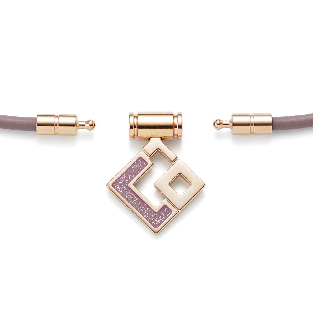 Colantotte TAO Necklace Slim AURA Mini Champagne Gold X Lavender M 43cm Lamé