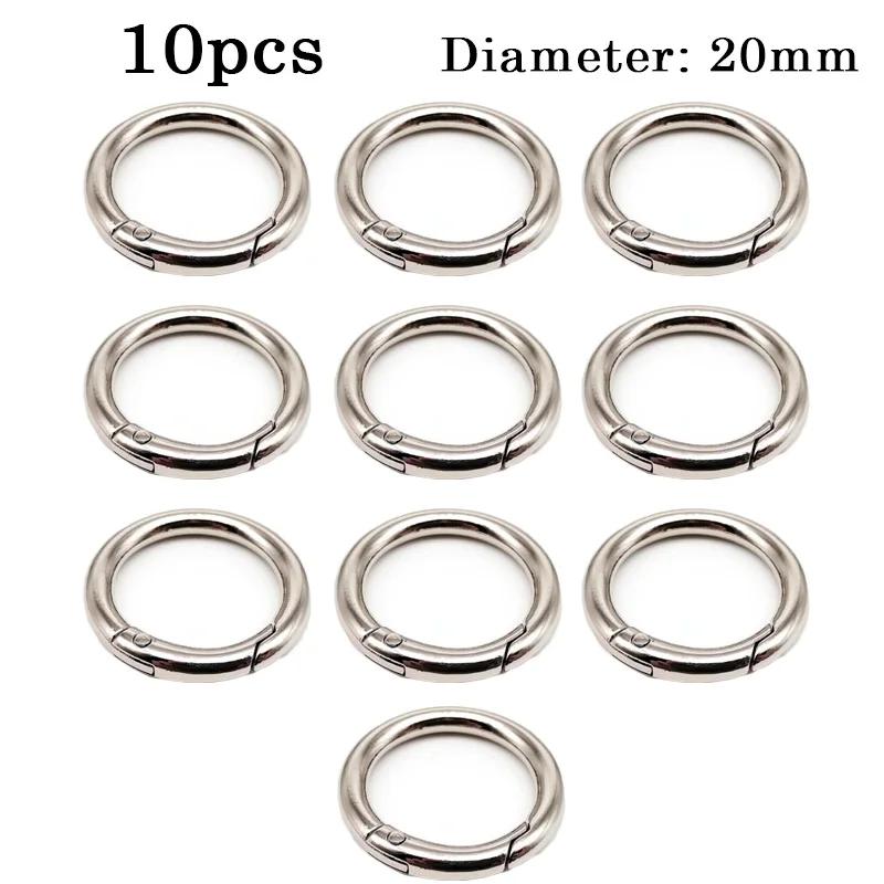O-ring Fjäderlås Metall Öppningsbar Karbinhake Nyckelring Ringar Väskklämmor Krok Hundkedjespännen Anslutning För DIY Smycken