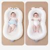 Portable Baby Lounger Adjustable Support Pad Foldable Base Baby Crib Lightweight Comfortable Bottle Feeding Crib for Newborns