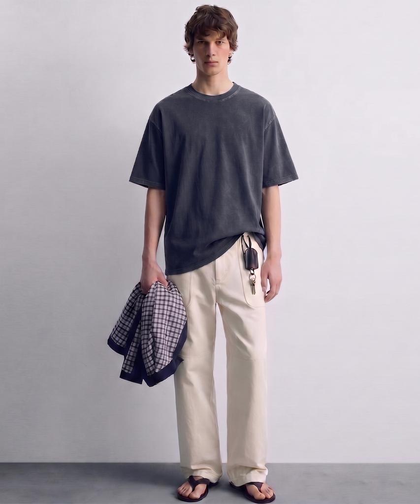 DE GRAND MATIN Pigment Dyed Relaxed Over-Fit T-Shirt (A Type)