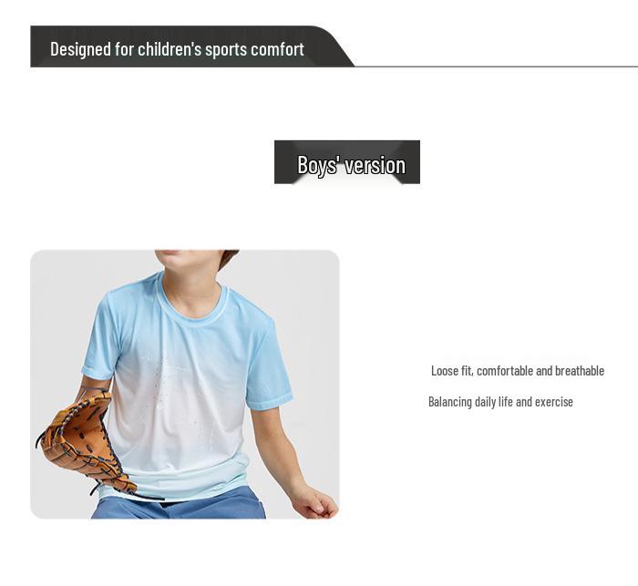 Kids' Quick-dry Summer Yoga & Sports Set - Short Sleeve