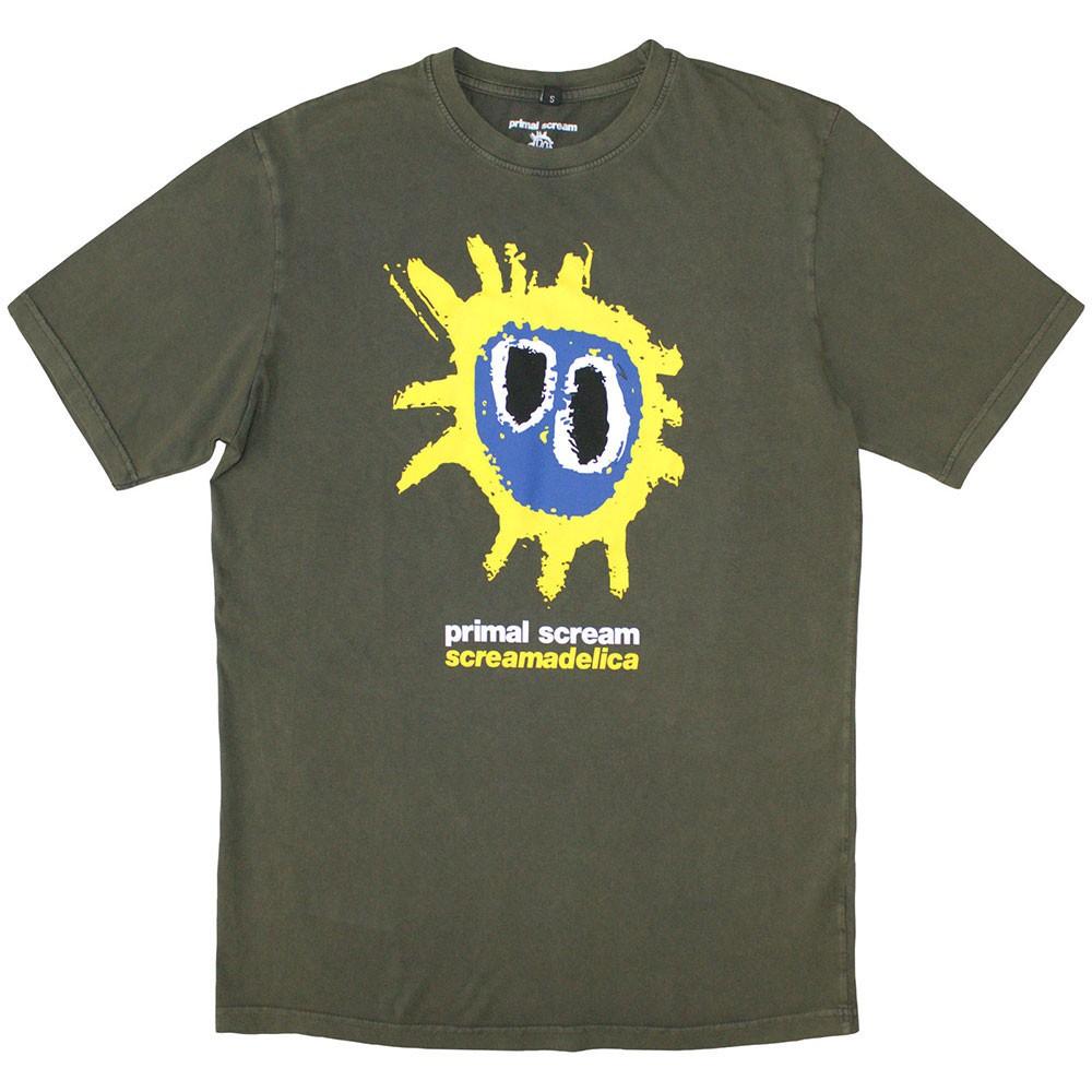 Men s Primal Scream Screamadelica Stone Wash T-shirt Small Green S