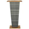 Bar Table Grey 60x60x110 Cm Poly Rattan and Solid Wood Acacia