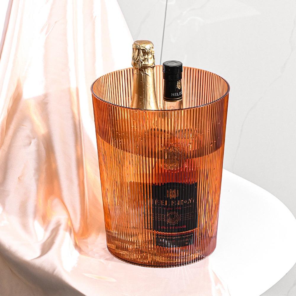 Large Capacity Waste Bin Striped Garbage Container Creative Plastic Trash Can  Kitchen