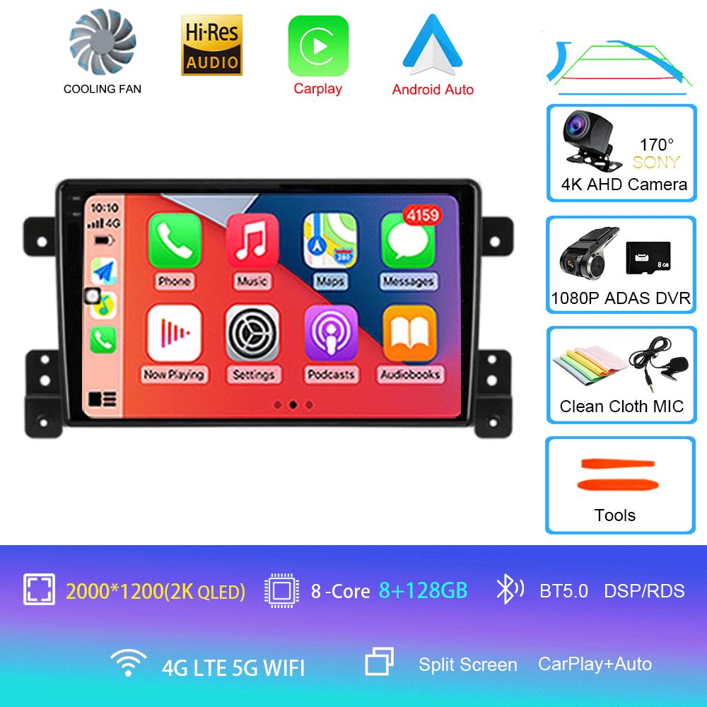 Android 14 For Suzuki Grand Vitara 3 2005-2012 2013 2014 2015 2 Din Car Radio Stereo Multimedia Video Player Navigaion Carplay