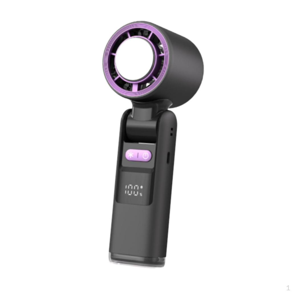 Handheld Personal Turbo Fan 1-100 Speed Brushless Motor Multifunctional for Travel Camping with