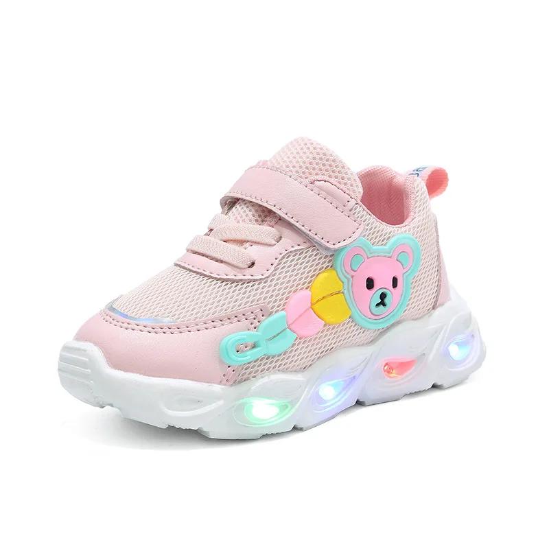 

Autumn Luminous Sneakers for Girls Boys Led Light Up Casual Shoes Kids Breathable Mesh Sports Shoes Tenis Infantil Menino 21