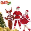 Christmas Kids Cosplay Costume Toddler Adult Elk Santa Claus Outfits Xmas Party