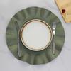 Handwoven Round Placemat Waterproof Heat-Resistant Table Mat for Dining Non-Slip Rustic Kitchen Decor for Home Restaurant