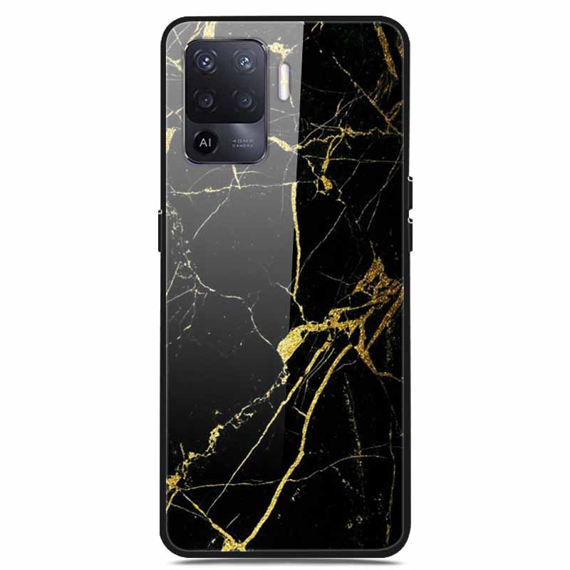 For OPPO Reno 5 Lite Case Luxury Tempered Glass Bumper for OppoA94 4G Phone Cover For OPPO A94 4G/ Reno5 Lite Glass Coque A94 4G