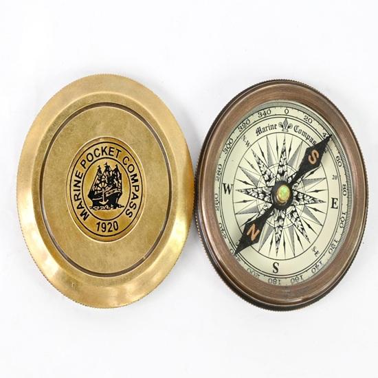 5.08 Cm Compass Replica Brass Pocket Transit Compass Robert Frost Poem Gifting