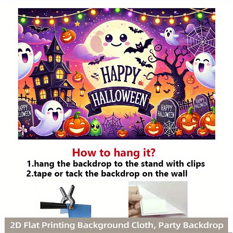1 piece of 2D Flat Banner featuring Halloween-themed designs with a festive atmosphere - made of polyester fabric - durable