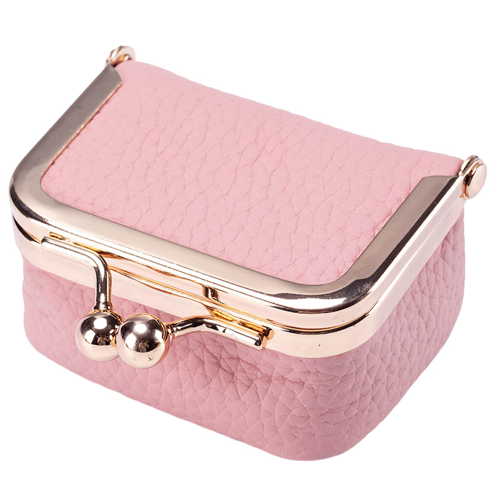 

Portable Jewelry Storage Case with Kiss Lock Jewelry Container for Bedroom Houseroom Living Room розовый