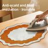 Scalloped Linen Placemat Dining Table Mat Machine Washable Wrinkle Free Dining Placemat for Home Farmhouse Kitchen Restaurant