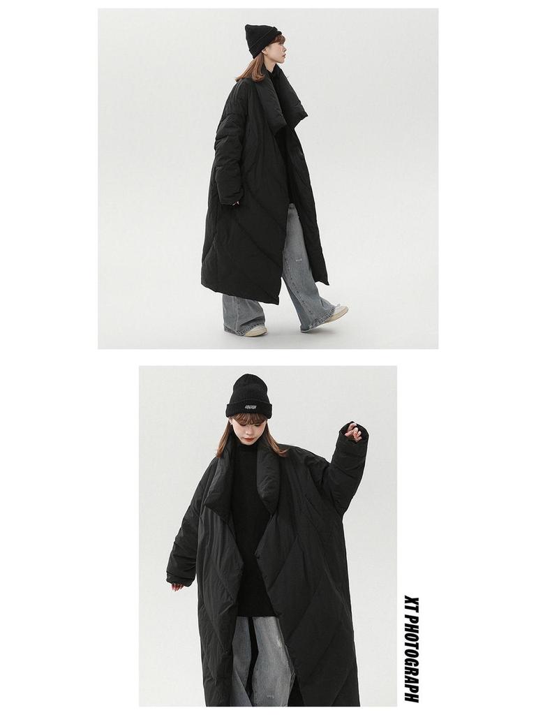 Chaqueta acolchada de algodón grueso unisex hasta la rodilla - Abrigo de invierno cálido y versátil