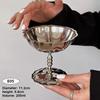 Palace Style Goblet Stainless Steel Ice Cream Dessert Pudding Cup Bowls Salad Goblet Retro High Base Bowl Photo Props