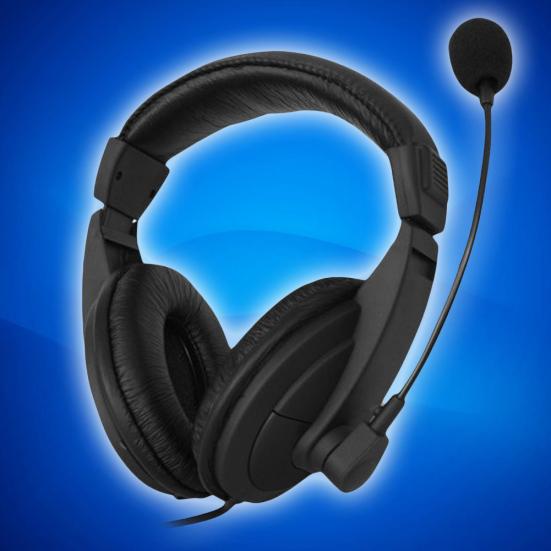 G750 Universal 3.5mm Jack Over-Ear Business Computer Headset Headphone with Mic