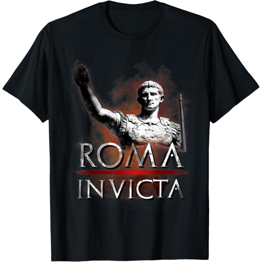 SPQR Древний Рим Футболка Цезарь Август Roma Invicta S чёрный