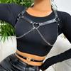 Women Sexy Body Harness Belt Chest Harness Heart Leather Lingerie Bondage Fetish Wear Goth Clothing Harness Erotic Accessorie