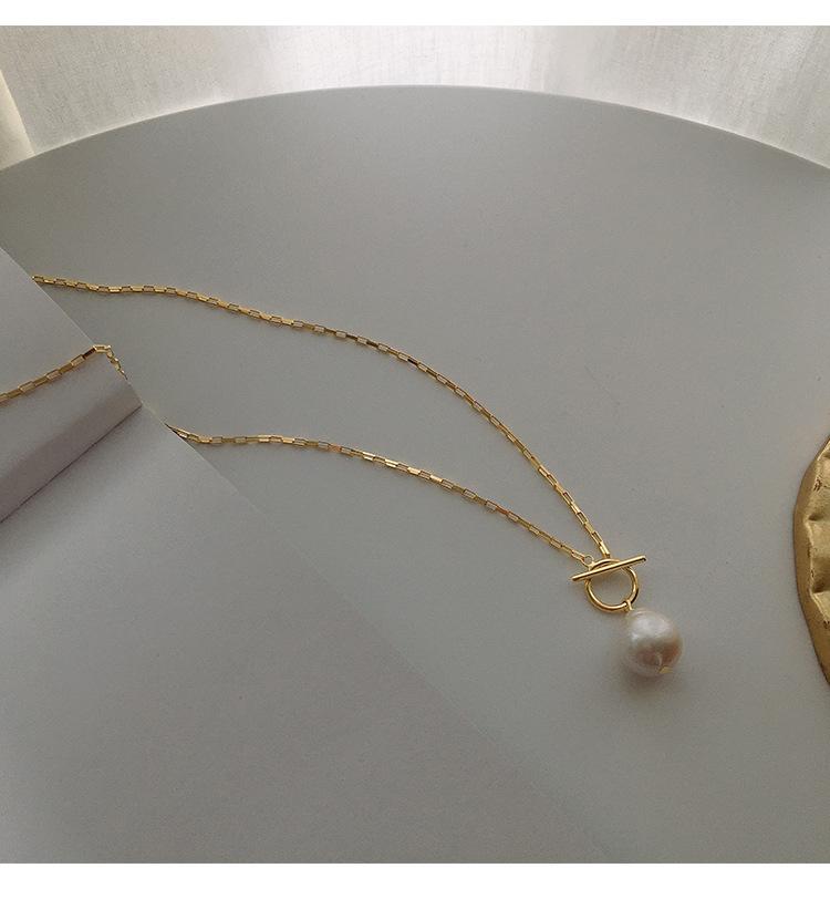 Best Sell Elegant One Natural Baroque Freshwater Pearl 14K Gold Filled Female Pendant Necklace Promotion  For Women Gifts