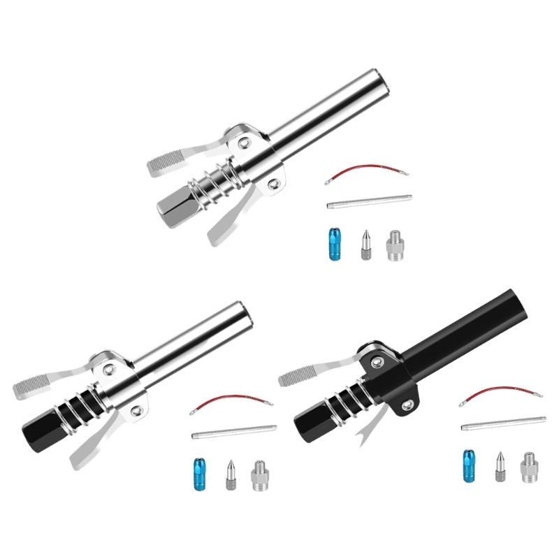 Double Handle Grease Coupler Locking Pliers Type Grease Nozzle Oil Injector Nozzle Stainless Steel Grease Tool Tips