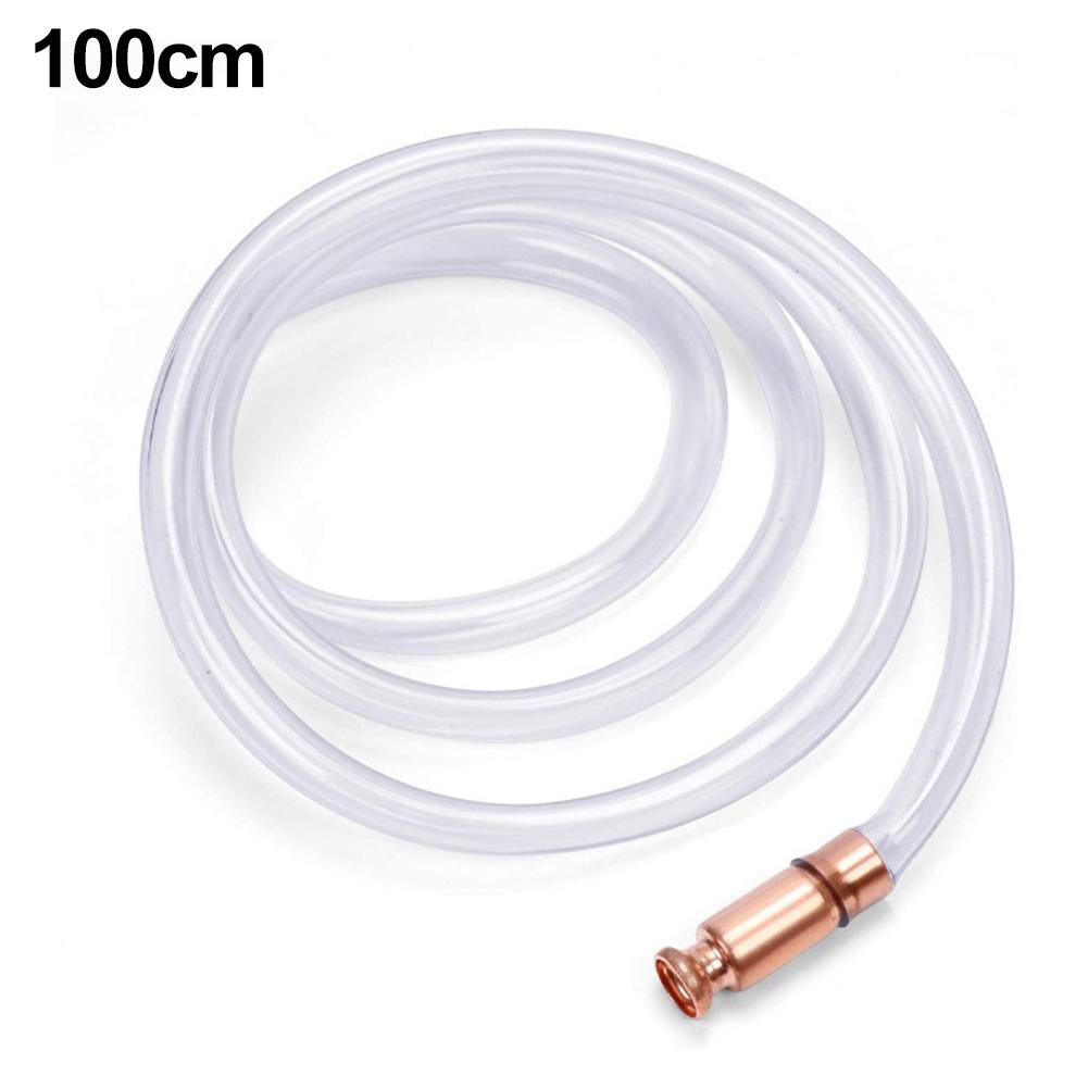 Manual Oil Transfer Pump with Copper Siphon Pipe, Hand Crank Shake Oil Pump PVC Urea Fluid Pipe Automobile Oil Pump 1m