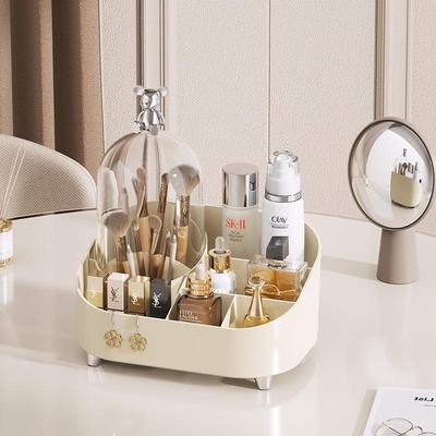 Lipstick Storage Box with Dustproof Lid for Bathroom Vanity