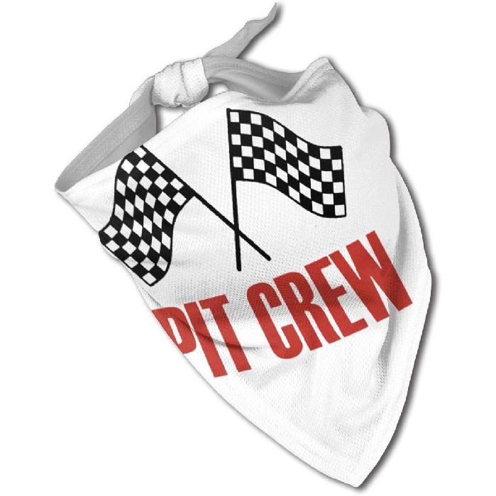 Checkered Flags Race Car Flag Dog Bandana Collars Triangle Neckerchief Bibs Scarfs Accessories Pet Cats and Baby Puppies Saliva Towel White One Size