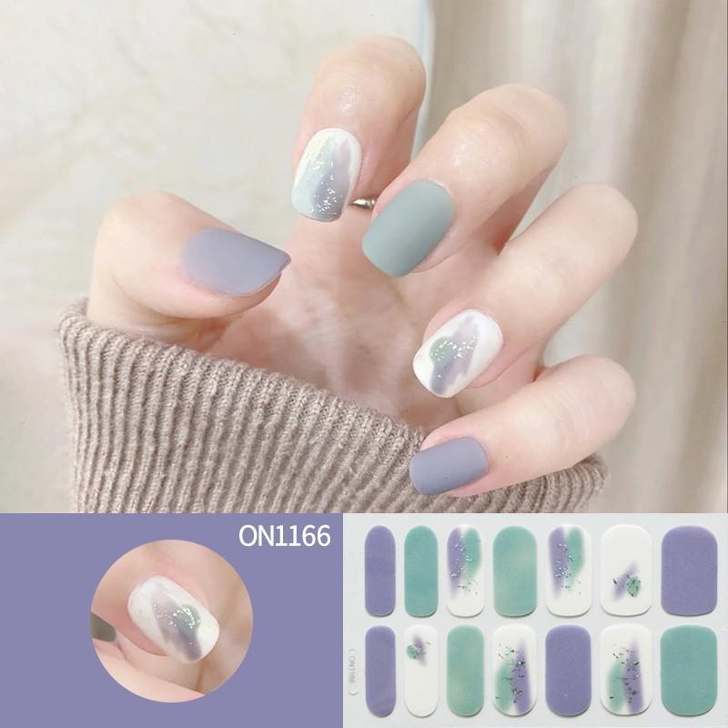 Nail Art No-bake Nail Stickers Full Stickers, 14-finger No-bake Gel Nail Stickers, Nail Art Full Stickers