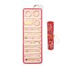 Portable Roll-Up Jewelry Organizer with Embroidered Cover, Lightweight Travel Jewelry Storage Pouch for Necklaces, Bracelets