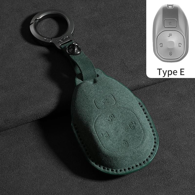 Leather Car Key Case Protective Cover for GAC Trumpchi S7 2025 2026 Remote Key Box Synthetic Suede Protection Shell Keychain
