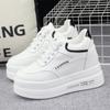 Internal Height Increasing Vulcanized Shoes  Autumn New Versatile Slimming Thick Sole Height Increasing Casual Single Shoes