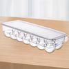 1/2/3/4Pcs Egg Container Refrigerator Egg Organizer with Lid Plastic Egg Holder Stackable Clear Egg Tray for Home Kitchen