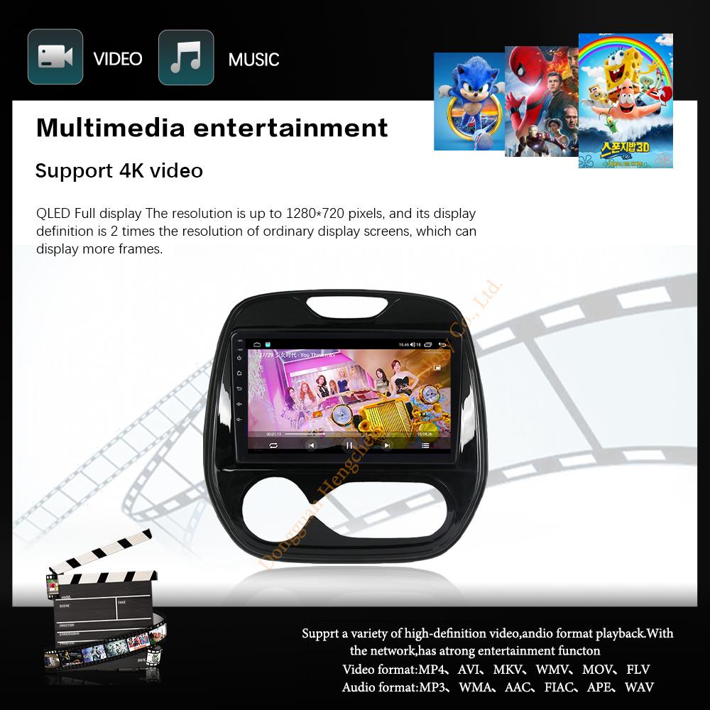 9Inch For Renault Kaptur 2016-2019 GPS Navigation Radio Android12 8Core 8+128G CarPlay 4G 360Camera Car Multimedia Video Player