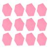 12Pcs Sound Absorption Board Hex Adhesive Acoustic Panels Wedges Wall Soundproof EnclosurePink