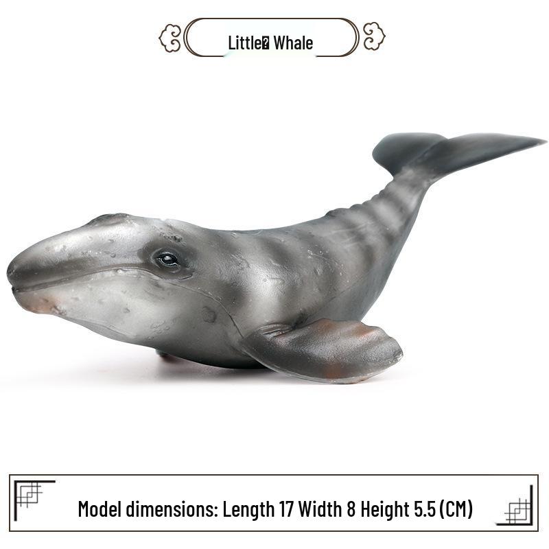 Children s Marine Animal Simulation Toy Set - Gray Whale, Shark, Fish, Underwater Creatures Cake Decorations