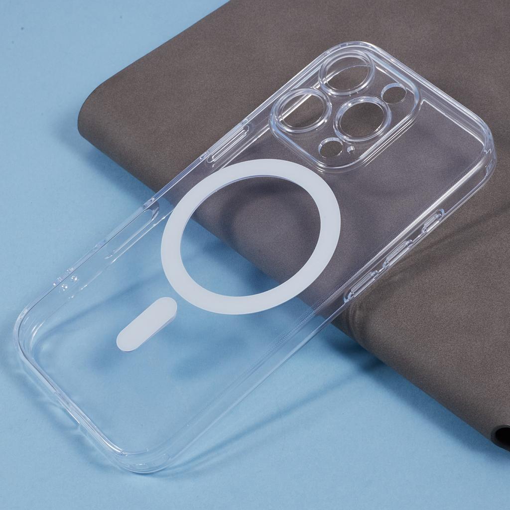 JAUCASE For iPhone 16 Pro Case Compatible with MagSafe PC+TPU Crystal Clear Phone Cover