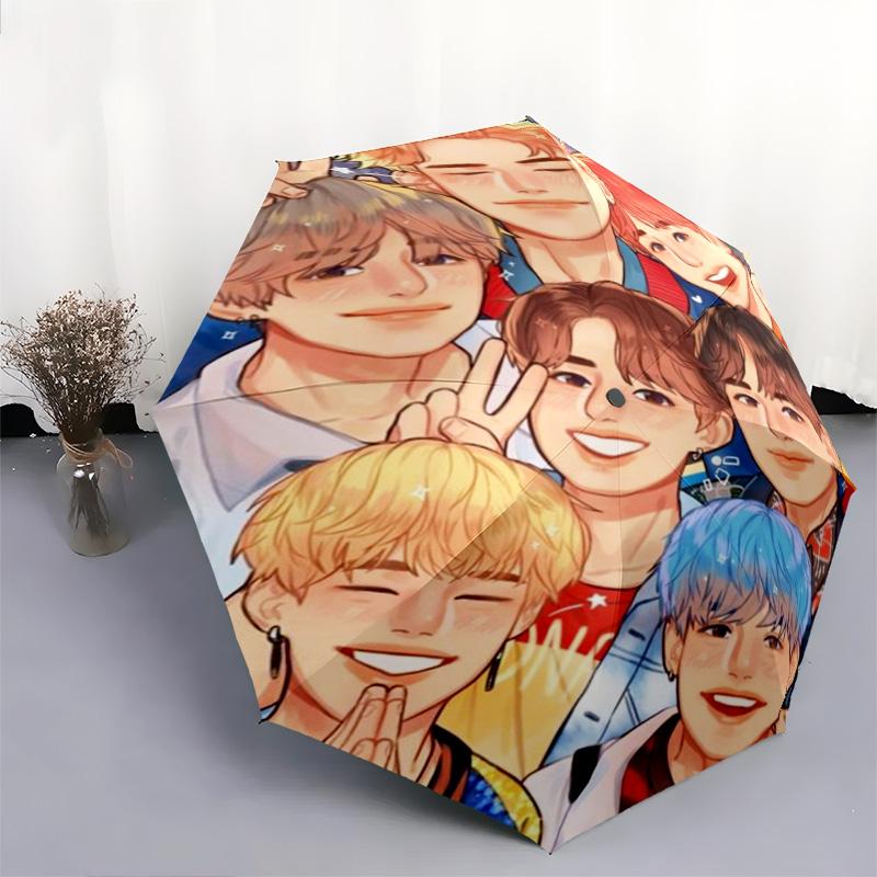 BTS Automatic Umbrella - Suitable Travel Outdoor Portable Umbrella Birthday Gift Daily Essentials