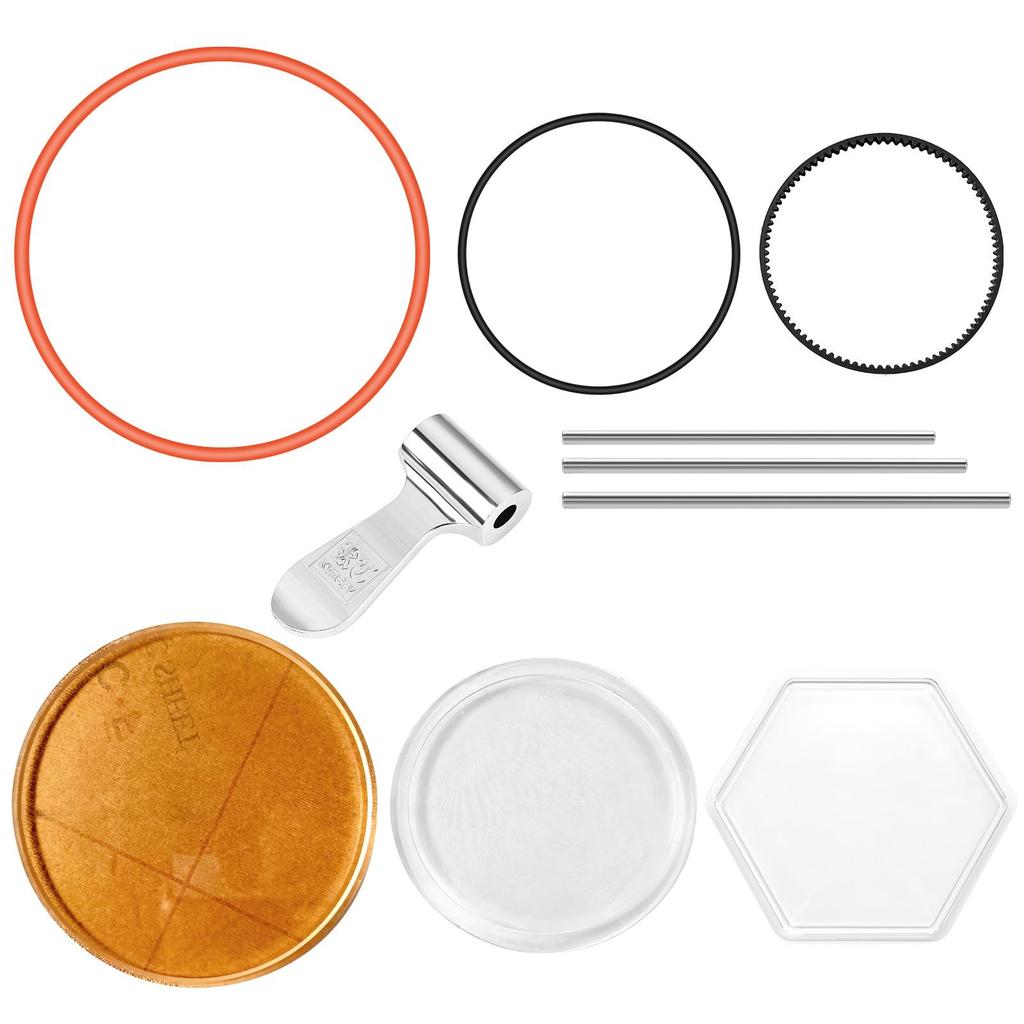 KT6808 Polisher Roller Accessories Kit: Seal Ring, Buckle, Stick, KT2000 Lid & Small Parts