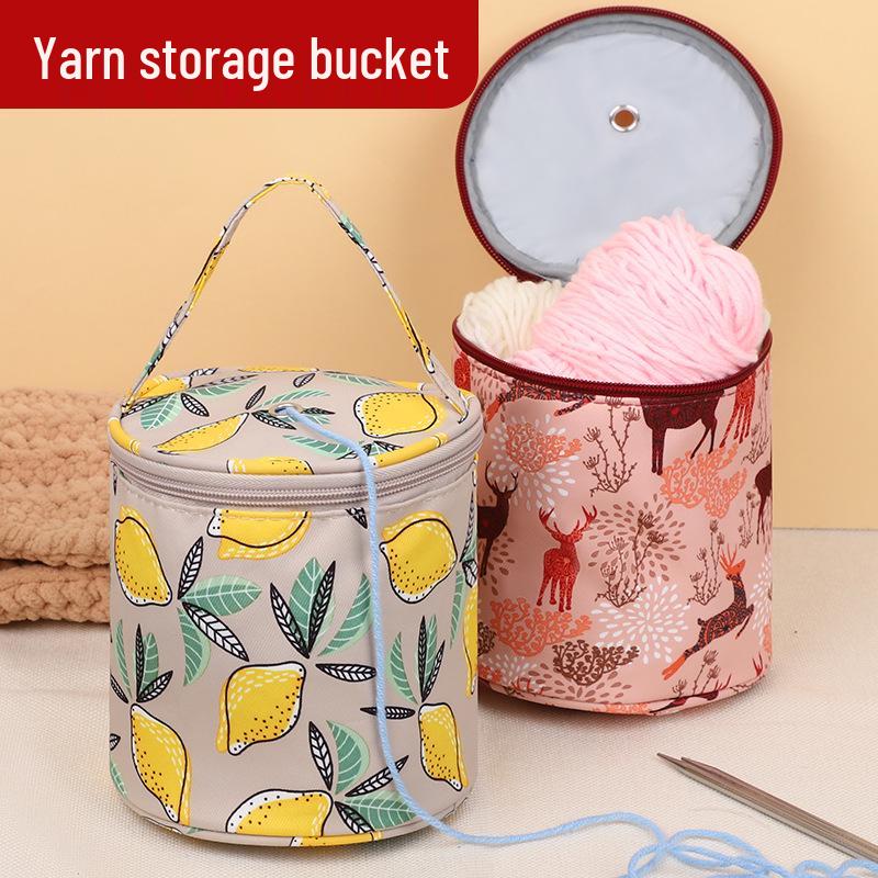 Portable Hand-Woven Crochet and Knitting Tool Storage Bag