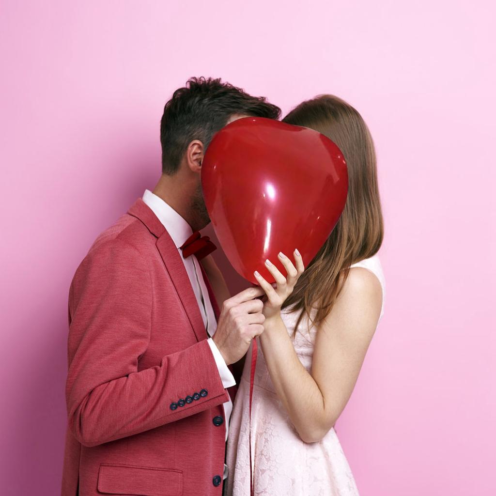 Alla hjärtans dag Bröllopsdekoration Kärlek Uppblåsbar Boll 10 Tum Latex Dubbellagers Boll Förslag Bekännelse Festdekoration