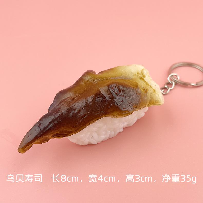 Simulation Fake Sushi Model Keychain Fun Japanese Keychain Rice Ball Salmon Model Sushi Keychain Pendant Food Mold Decoration