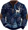 Men's Christmas Snowflake Tree Print Hoodie - Autumn 2025 Edition