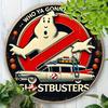 Vintage Aluminiumschild Ghostbusters Cartoon Runde Wandkunst Heimbar Dekoration