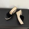 Fashion Fashion Platform Ladies Wedges Slippers Shoes Round Toe Footwear Thick Soled Women Wedges Slippers Shoes Female Slides Sandals