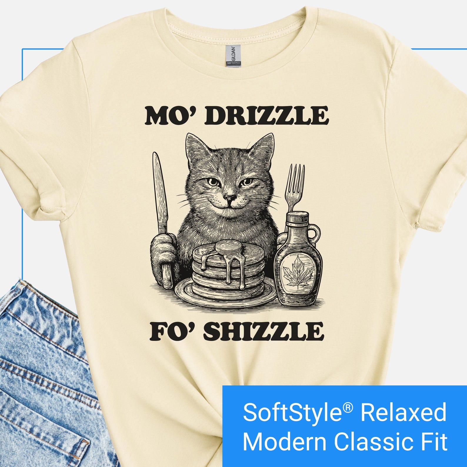 Funny Pancake Lover T Shirt, Maple Syrup Shirt, Maple Syrup Lover Tee, Maple Festival Tshirt, Maple Syrup Day Tee, Mo Drizzle Fo Shizzle 3XL