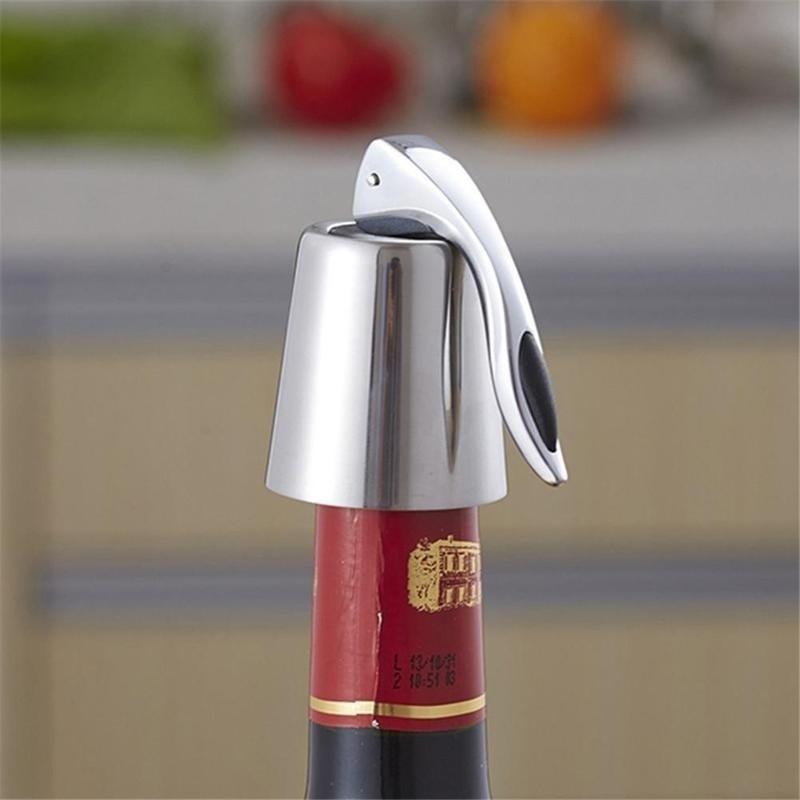 Stainless Steel Vacuum Sealed Red Wine Champagne Storage Bottle Stopper Sealer Caps