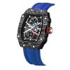 In Stock RM 6702 Slim Barrel Montre Homme Colorful Band Hollow 37.5mm Skeleton Dial Waterproof Sport Casual Quartz Wristwatch