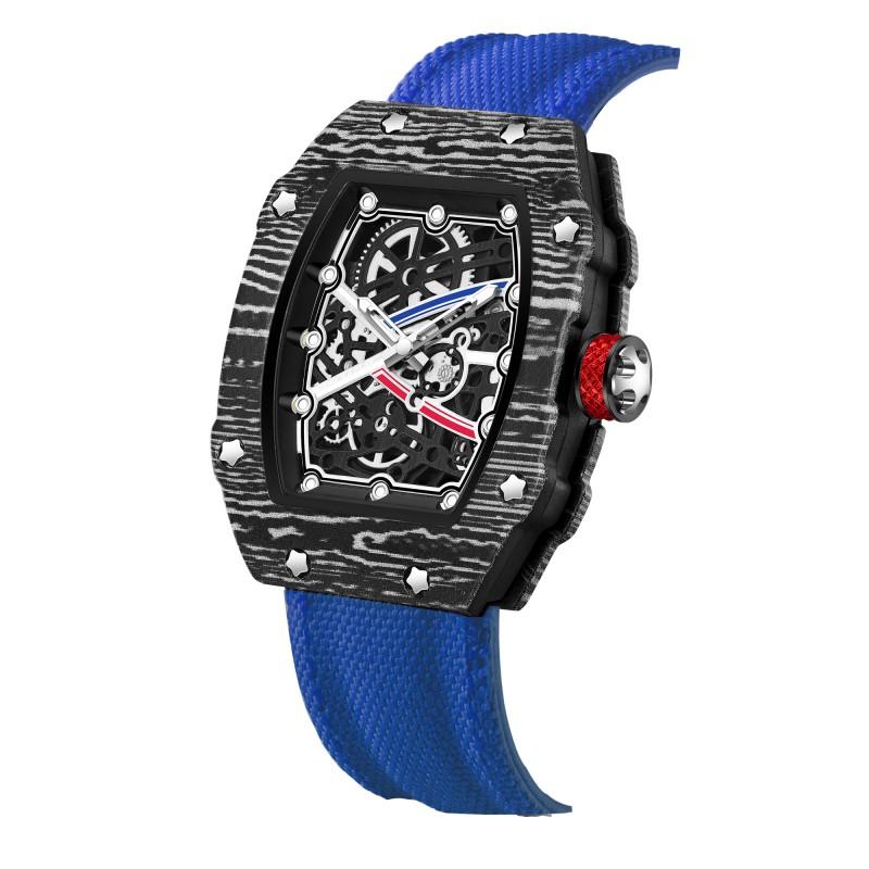 In Stock RM 6702 Slim Barrel Montre Homme Colorful Band Hollow 37.5mm Skeleton Dial Waterproof Sport Casual Quartz Wristwatch