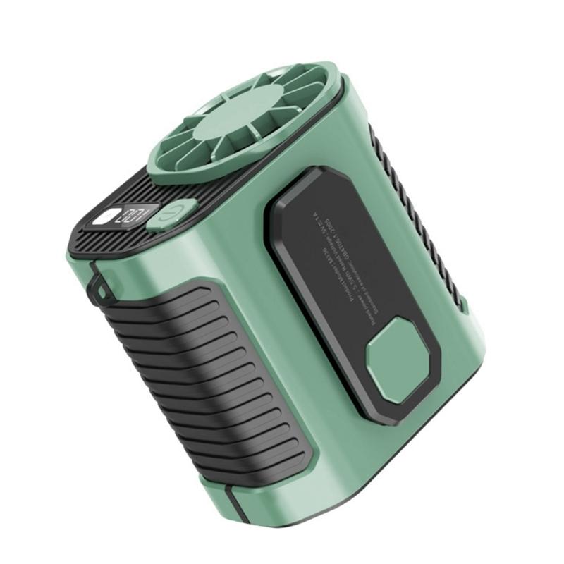 

Portable Waist Fan Strong Airflow Cooling Belt Fan 3 Speeds Small Waist Fan Outdoor Cooling Device Easy to Use темно-зеленого